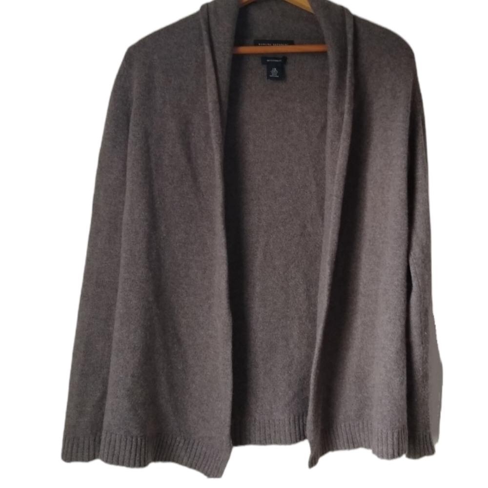 Open-Front Taupe Women's Sweater Cardigan